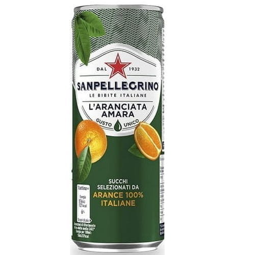 San Pellegrino Aranciata Amara 330 ml Napój Puszka x24