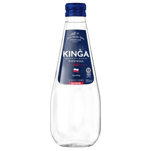 Kinga Pienińska 330 ml Gazowana Szkło x12